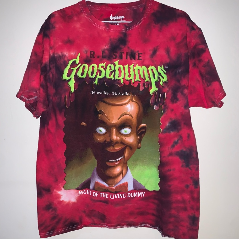 Night of the Living Dummy Tie-Dye Short Sleeve T-Shirt - Red